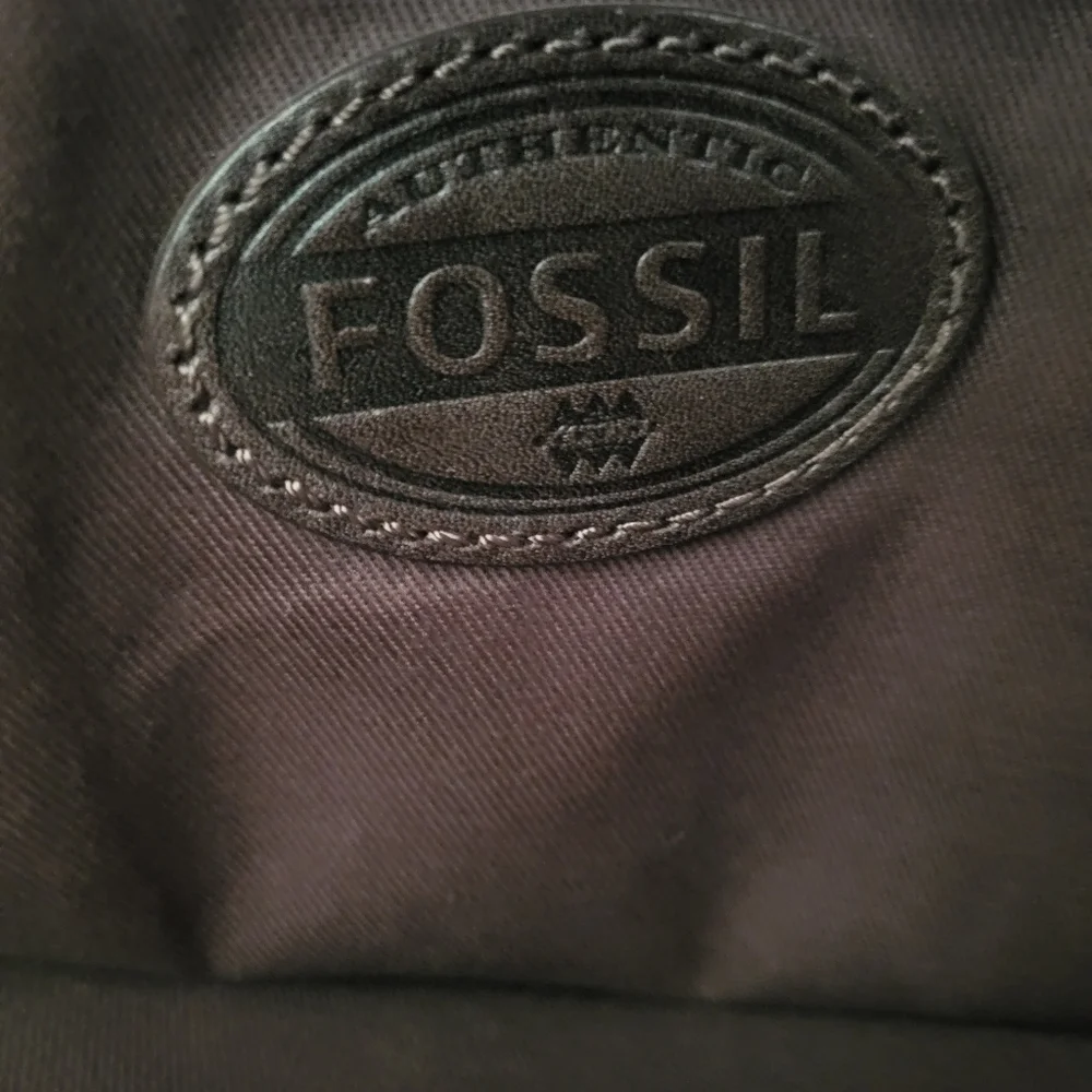 Fossil Mercer Dark Brown Leather Double Zip Work Messenger Bag